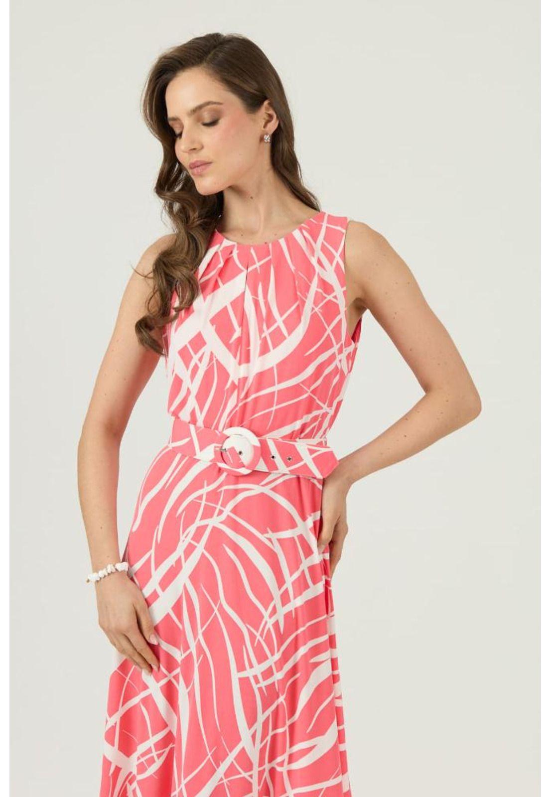 Vestido coral estampado PRIVILEGE 1377-3