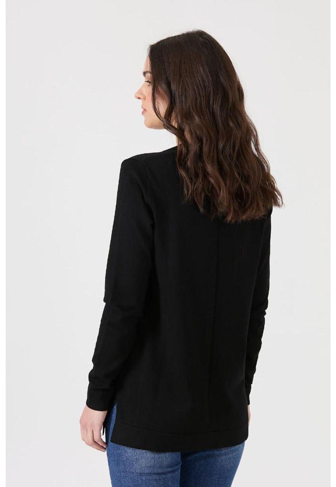 Cardigan negro manga larga PRIVILEGE-1