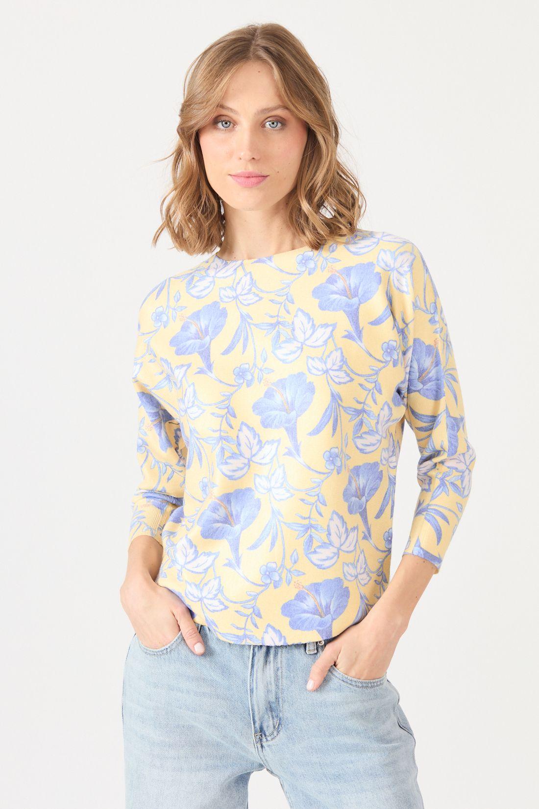 Sweater Estamplado Amarillo Cod 5414306-2