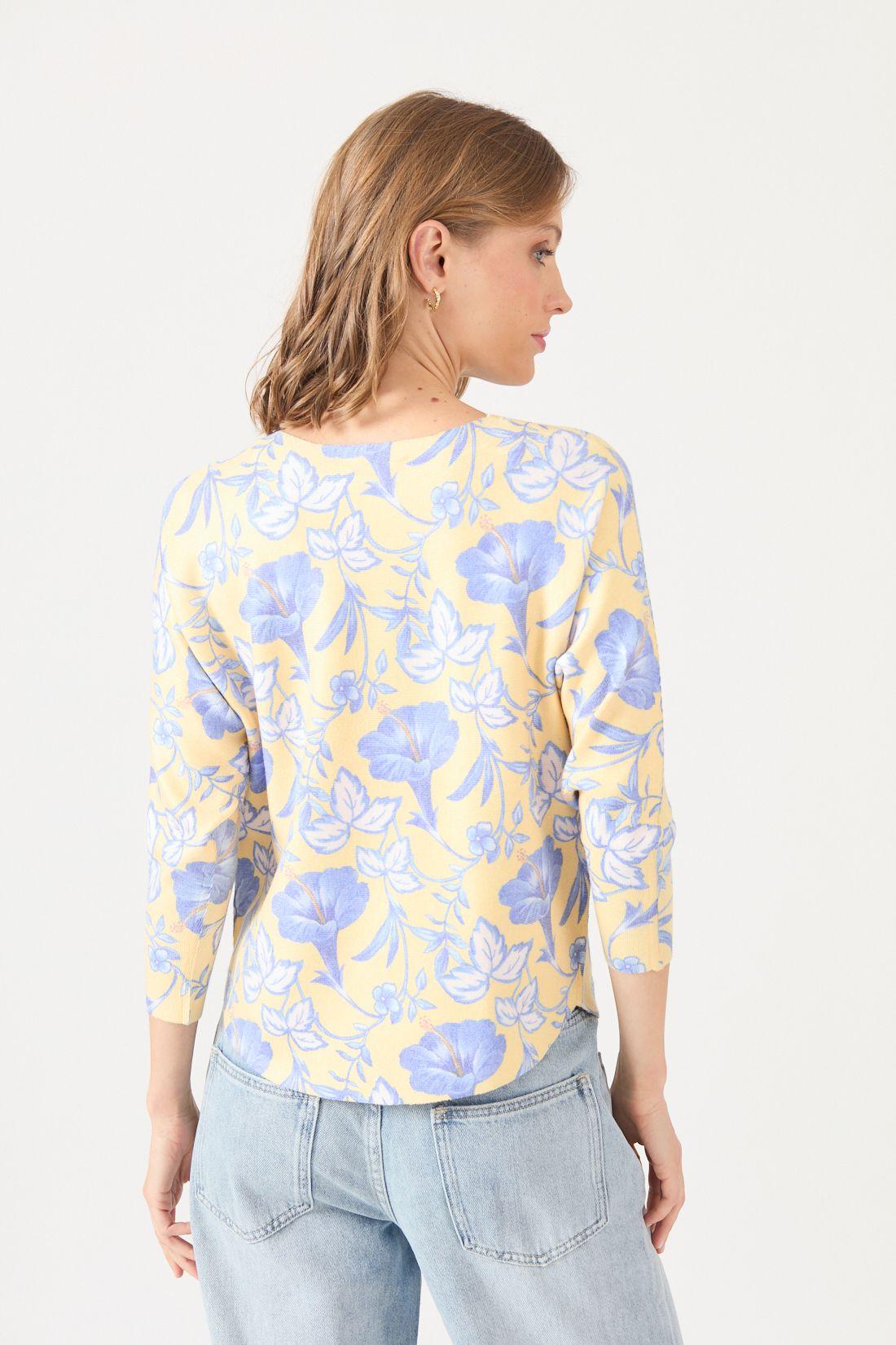 Sweater Estamplado Amarillo Cod 5414306-3