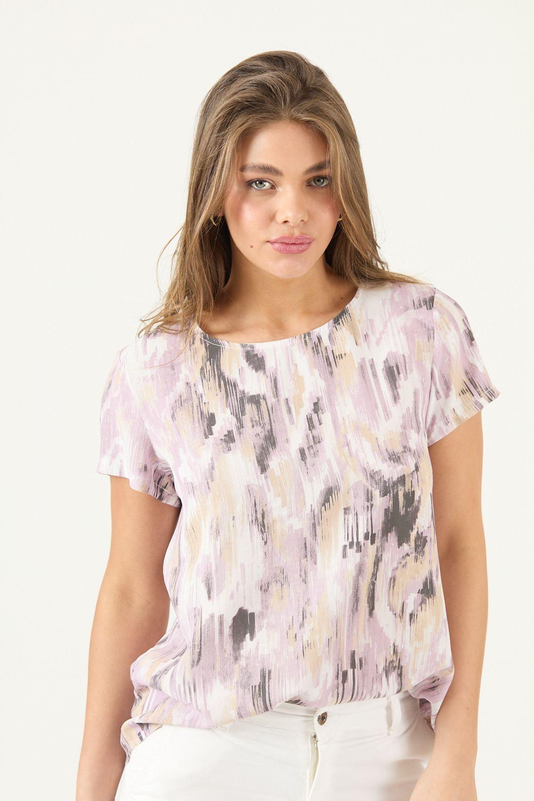 Blusa Estampada Lila Cod 4517695-0