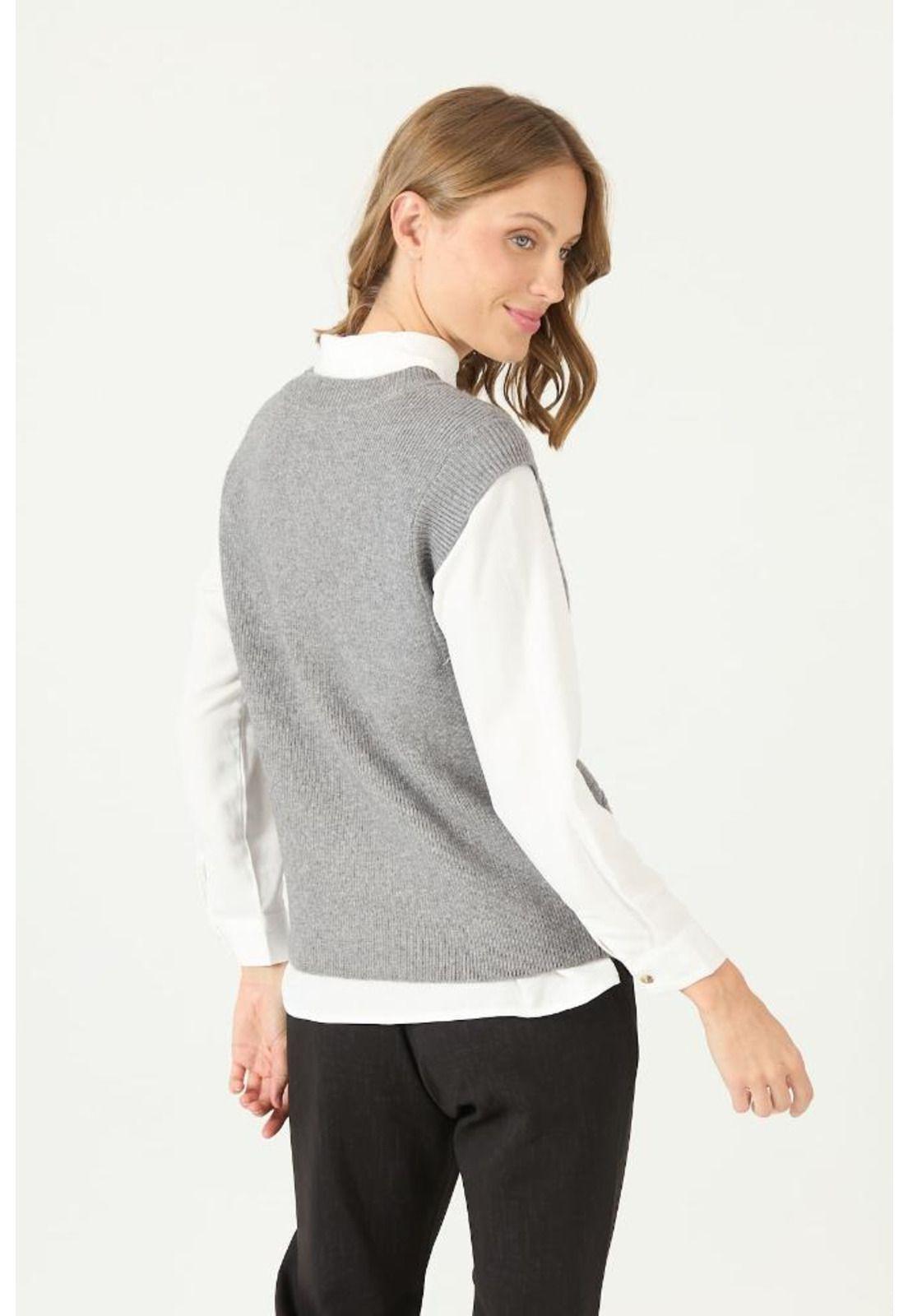 Sweater gris trenzado PRIVILEGE 2203-3