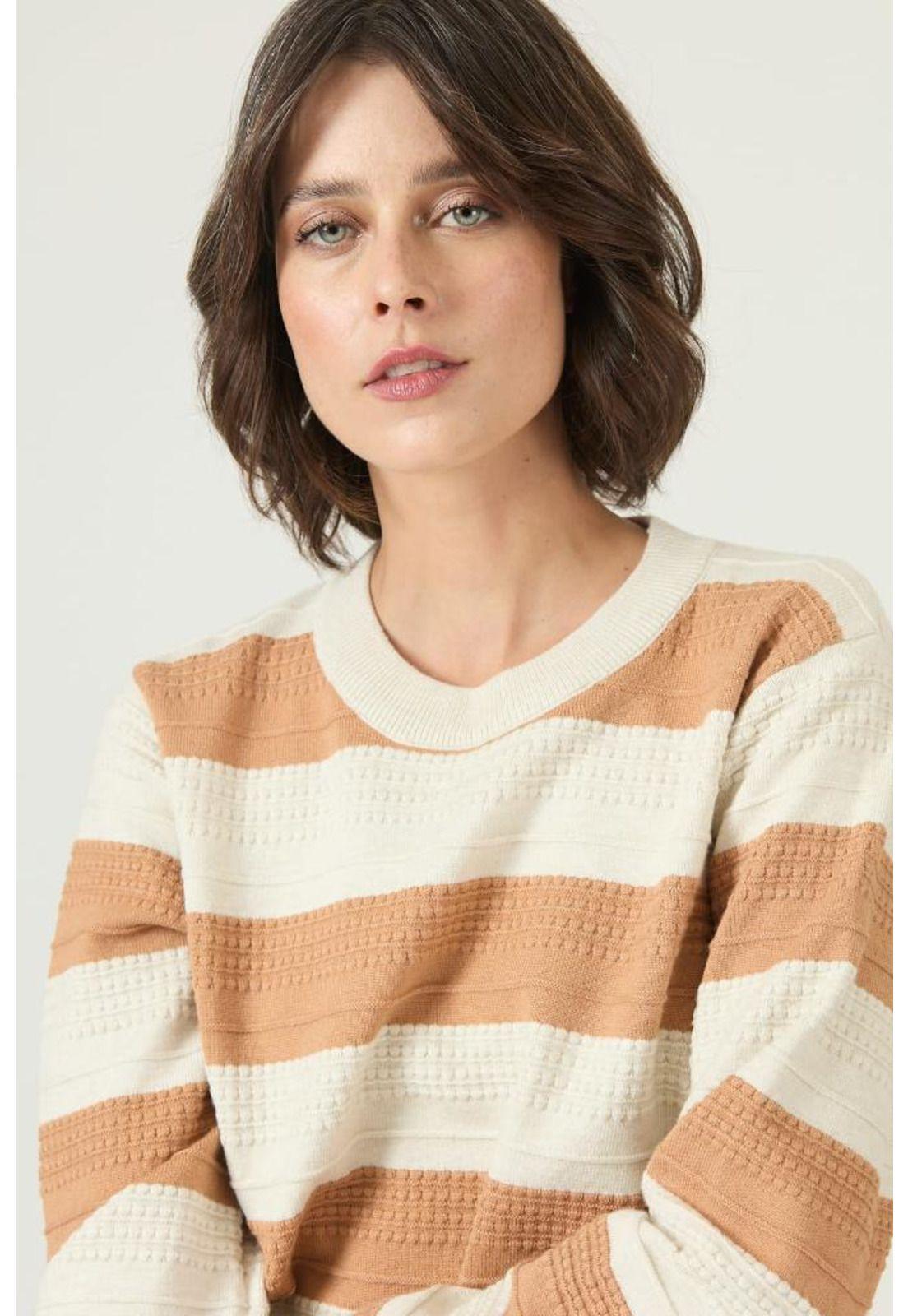 Sweater camel rayas PRIVILEGE 2680-1