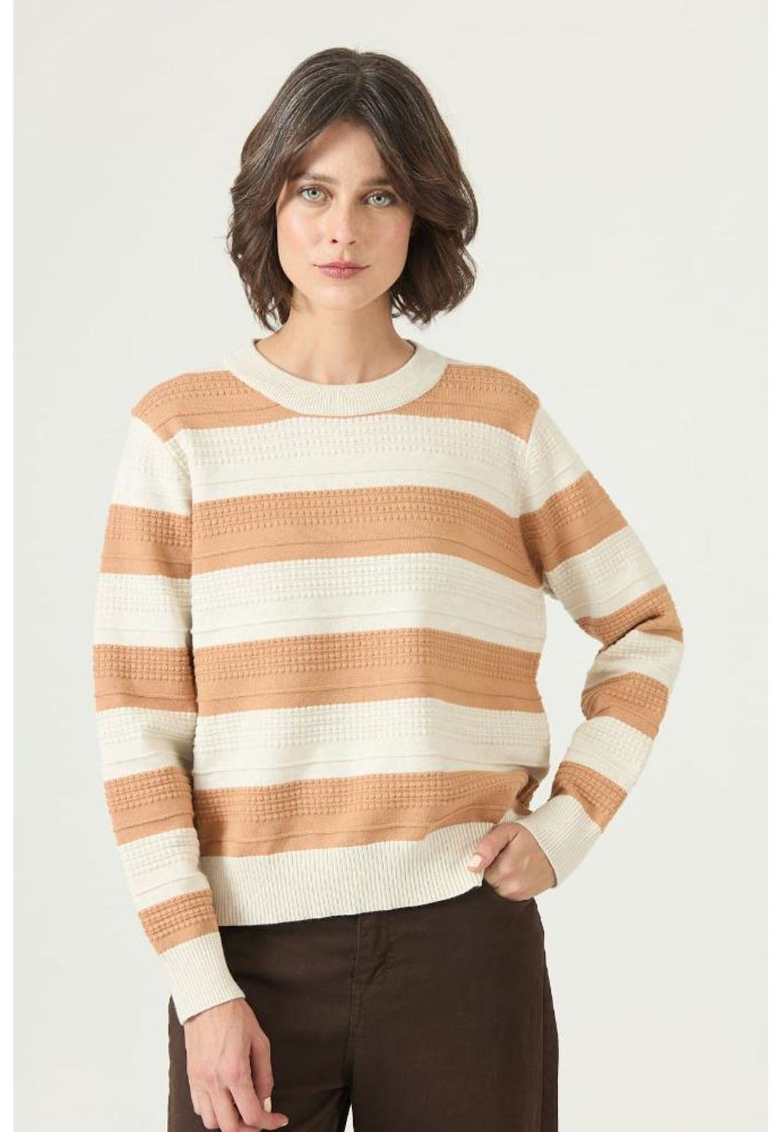 Sweater camel rayas PRIVILEGE 2680-2