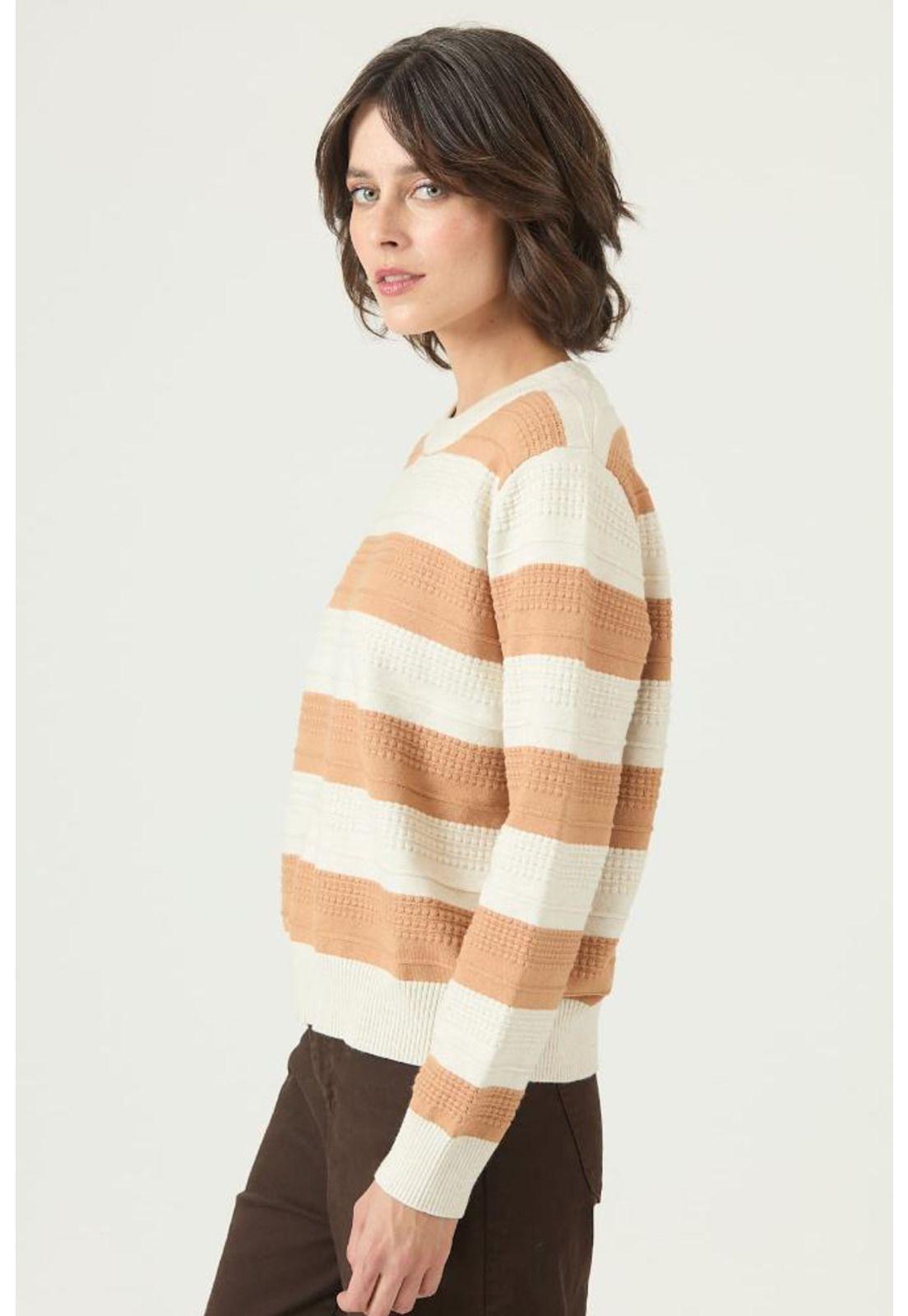 Sweater camel rayas PRIVILEGE 2680-3