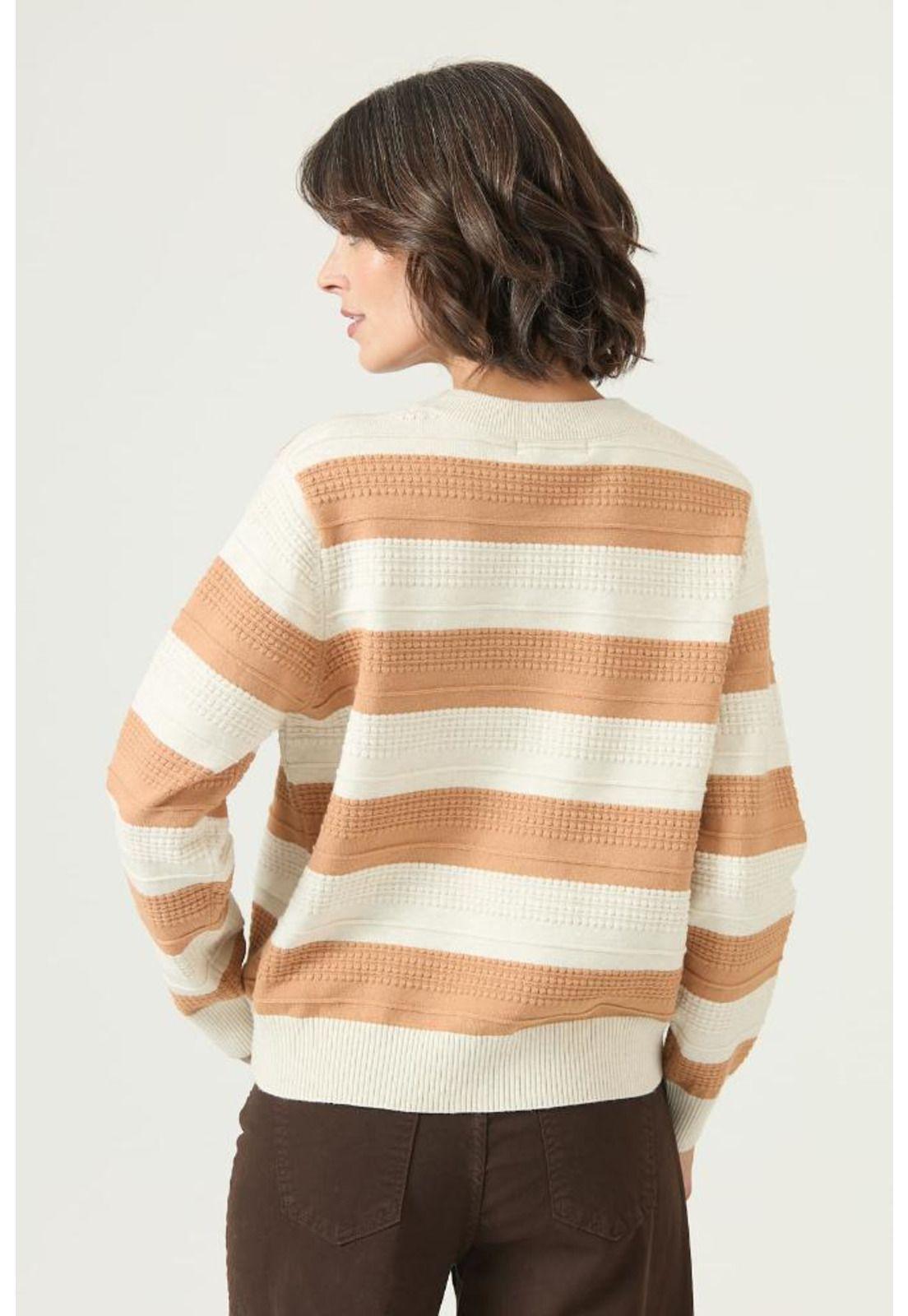 Sweater camel rayas PRIVILEGE 2680-4