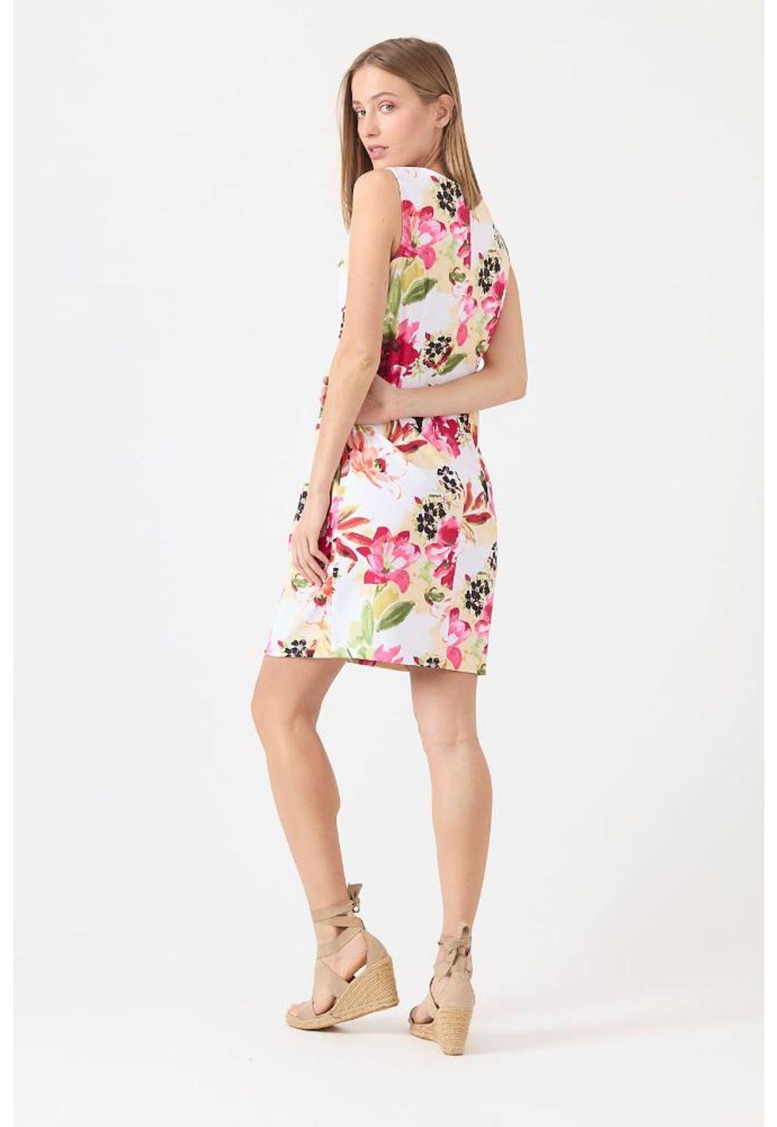 Vestido blanco flores PRIVILEGE 1137-2