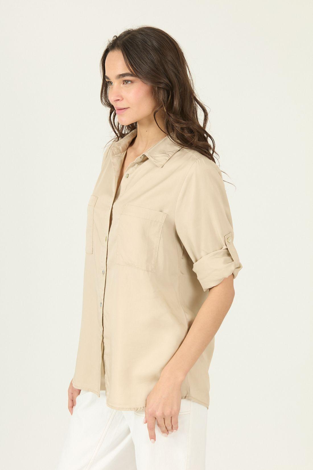 Blusa De Lyocell Beige Cod 4516315-3