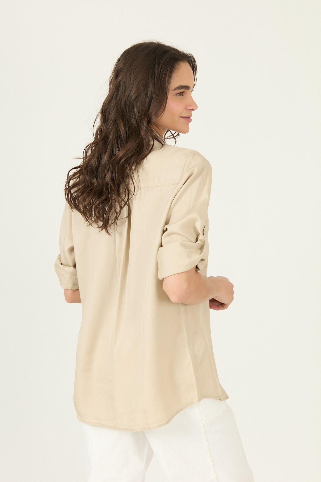 Blusa De Lyocell Beige Cod 4516315-4