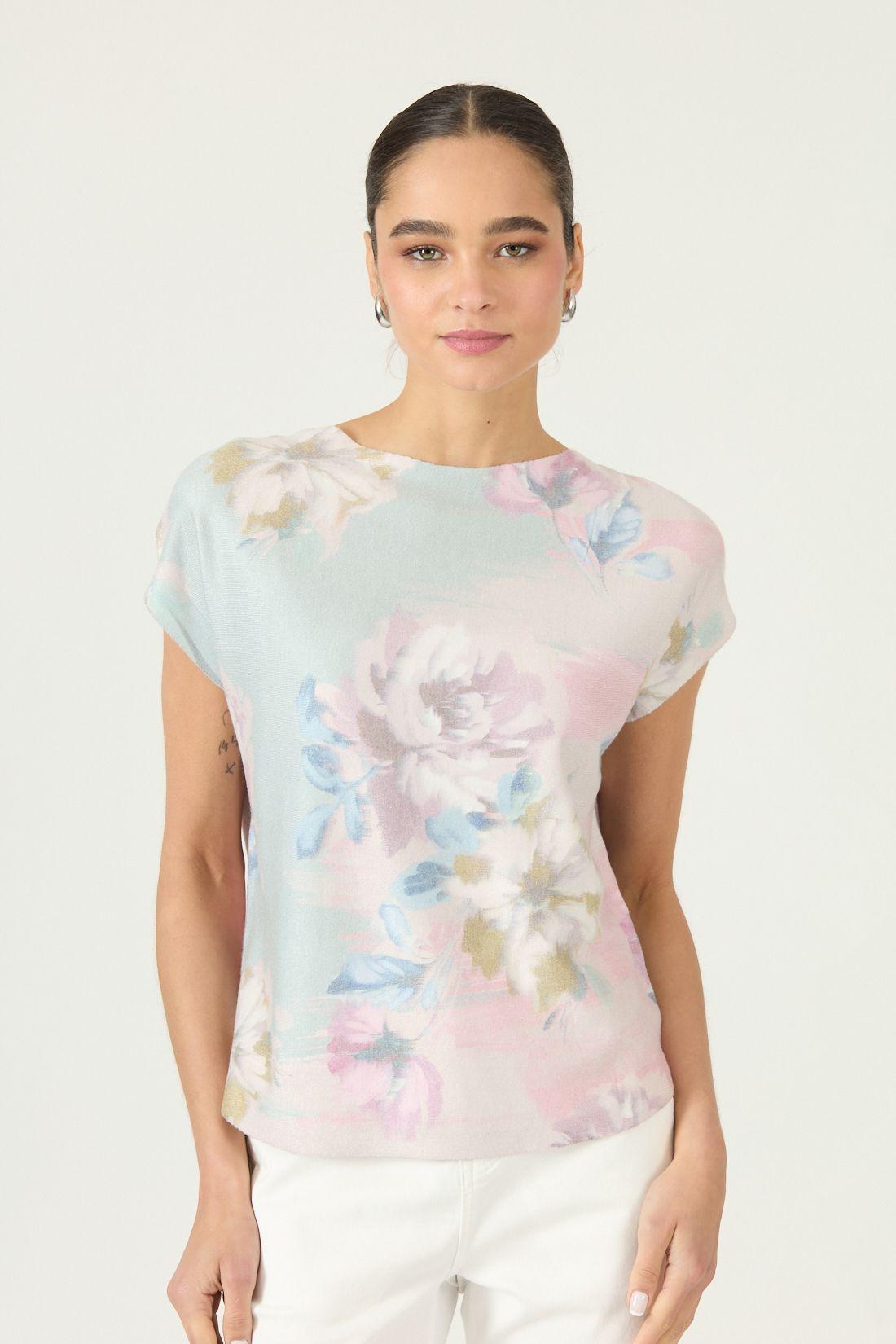 Polera Multicolor Flores Cod 2756425-2