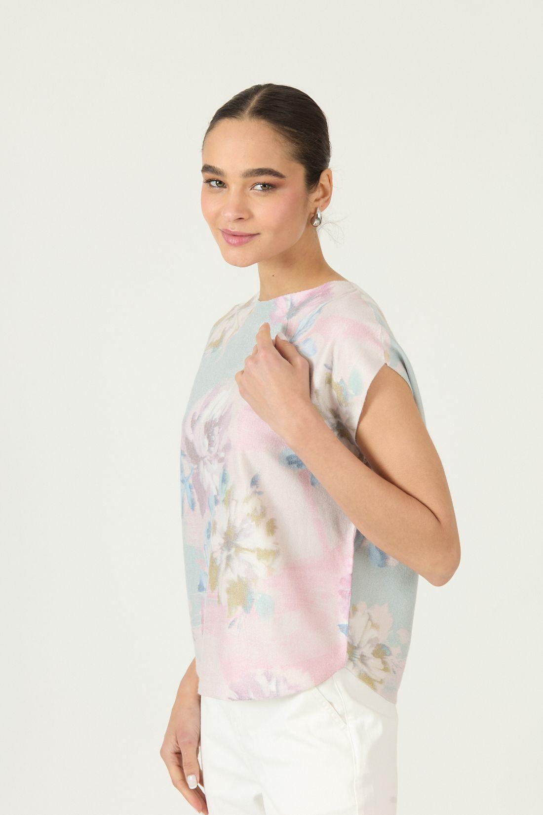 Polera Multicolor Flores Cod 2756425-3