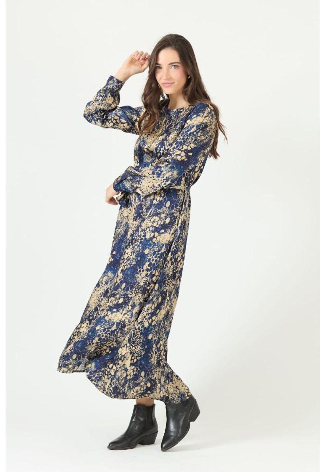 Vestido azul estampado PRIVILEGE 2339-2