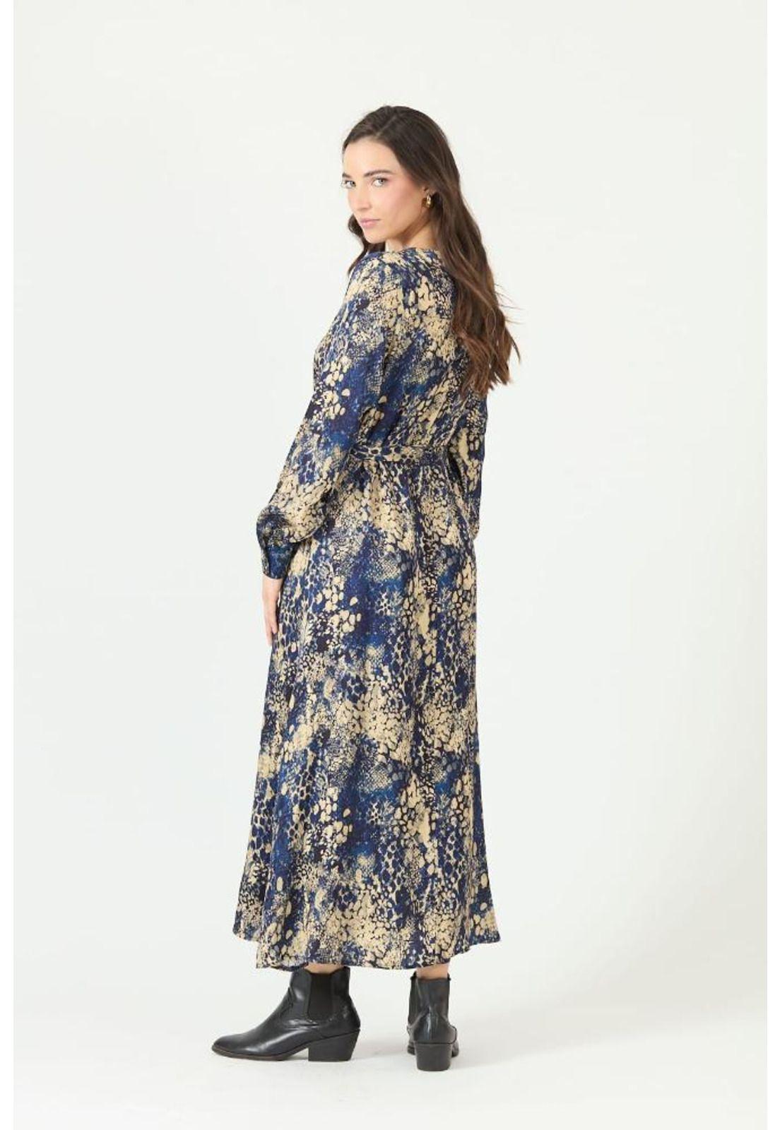 Vestido azul estampado PRIVILEGE 2339-3