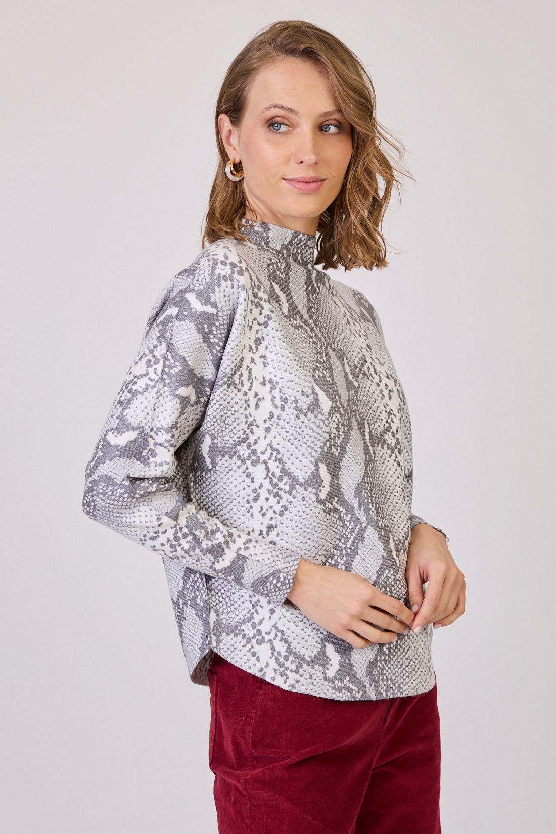 Sweater Estamplado Gris Cod 5414186-2