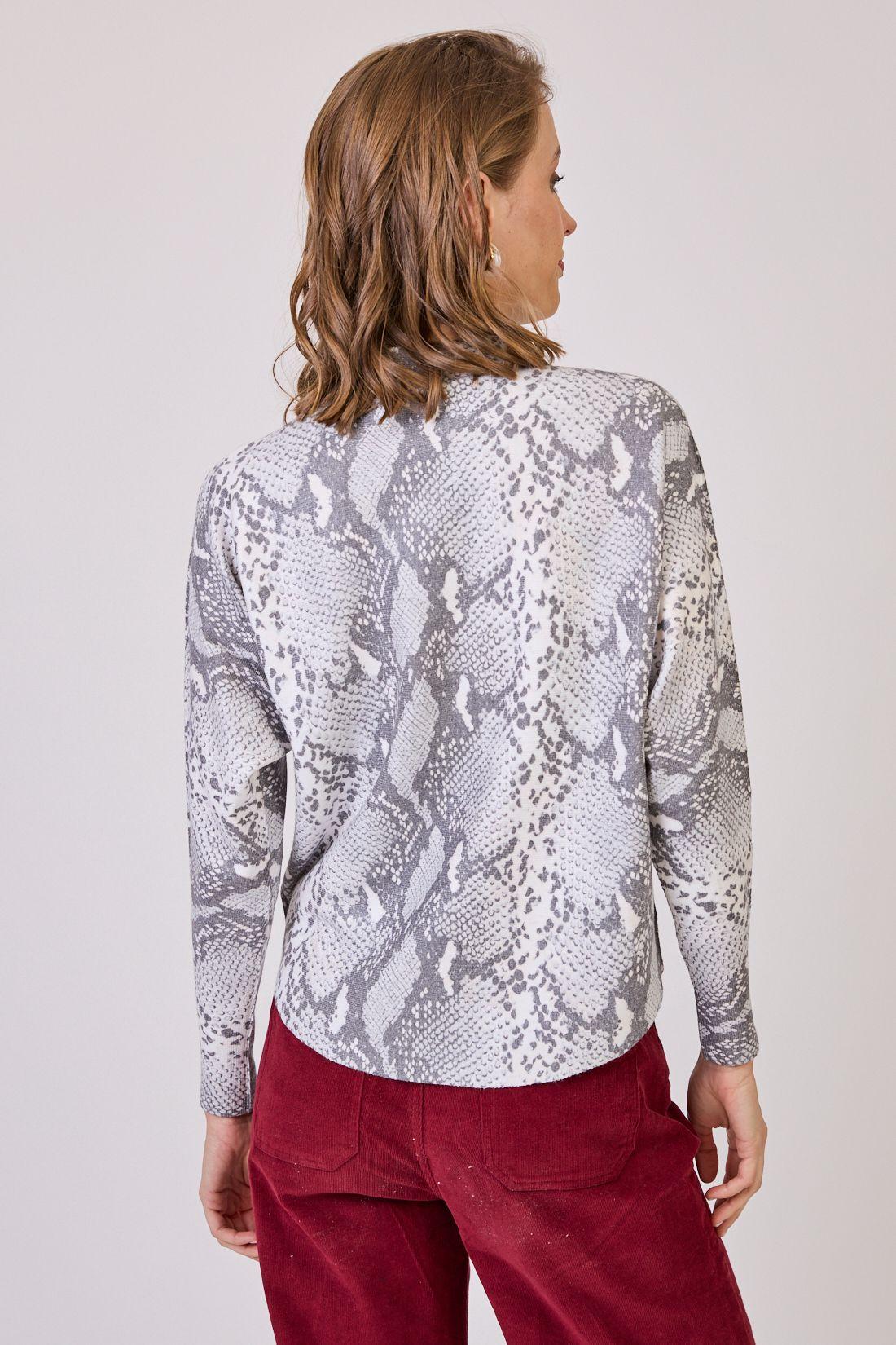 Sweater Estamplado Gris Cod 5414186-3