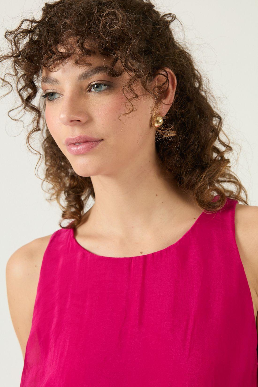 Blusa Con Seda Frambuesa Cod 4517475-1