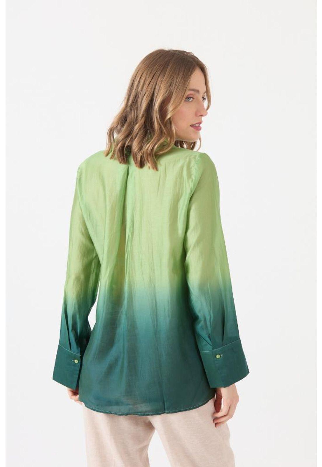 Blusa turquesa estampada PRIVILEGE 1615-4