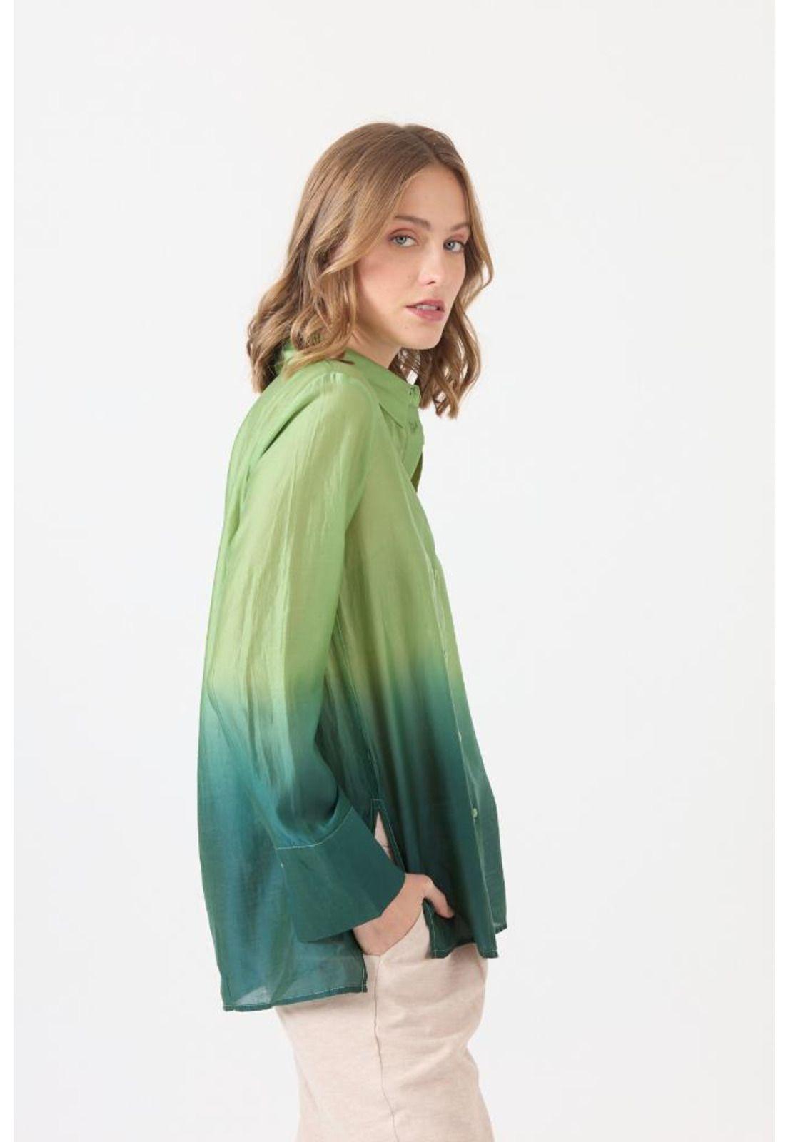 Blusa turquesa estampada PRIVILEGE 1615-5