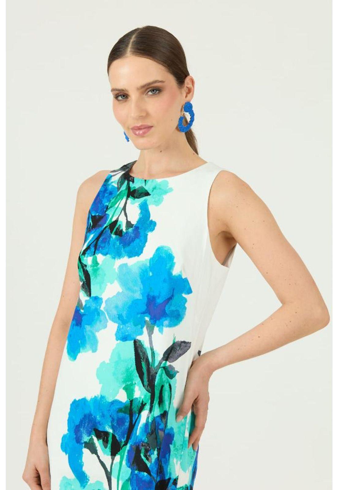Vestido azul estampado PRIVILEGE 1378-1