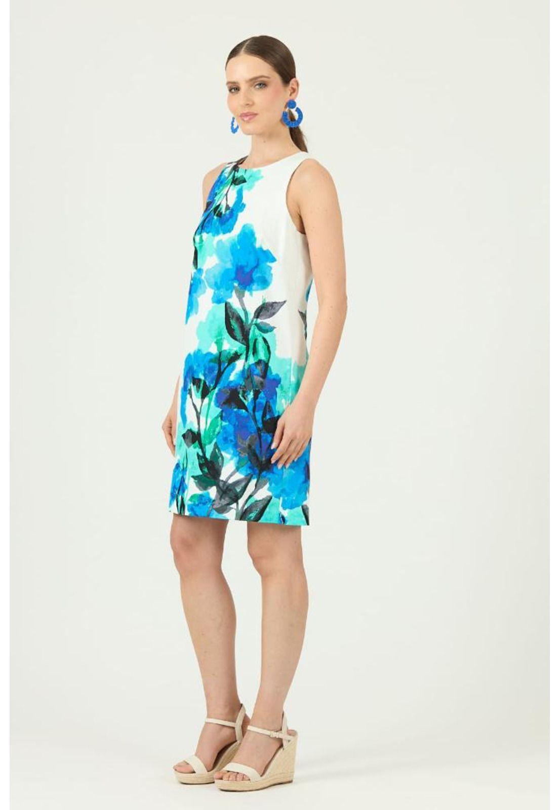 Vestido azul estampado PRIVILEGE 1378-2