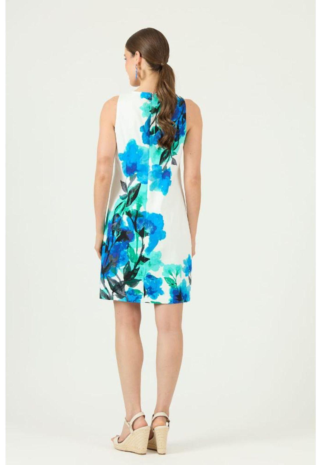 Vestido azul estampado PRIVILEGE 1378-3