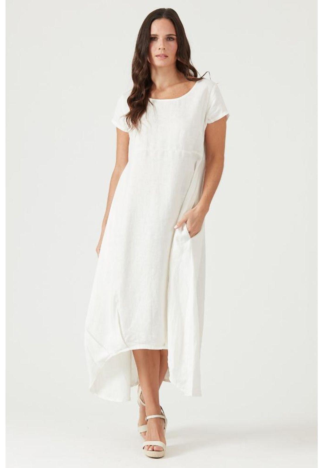 Vestido de lino blanco-1