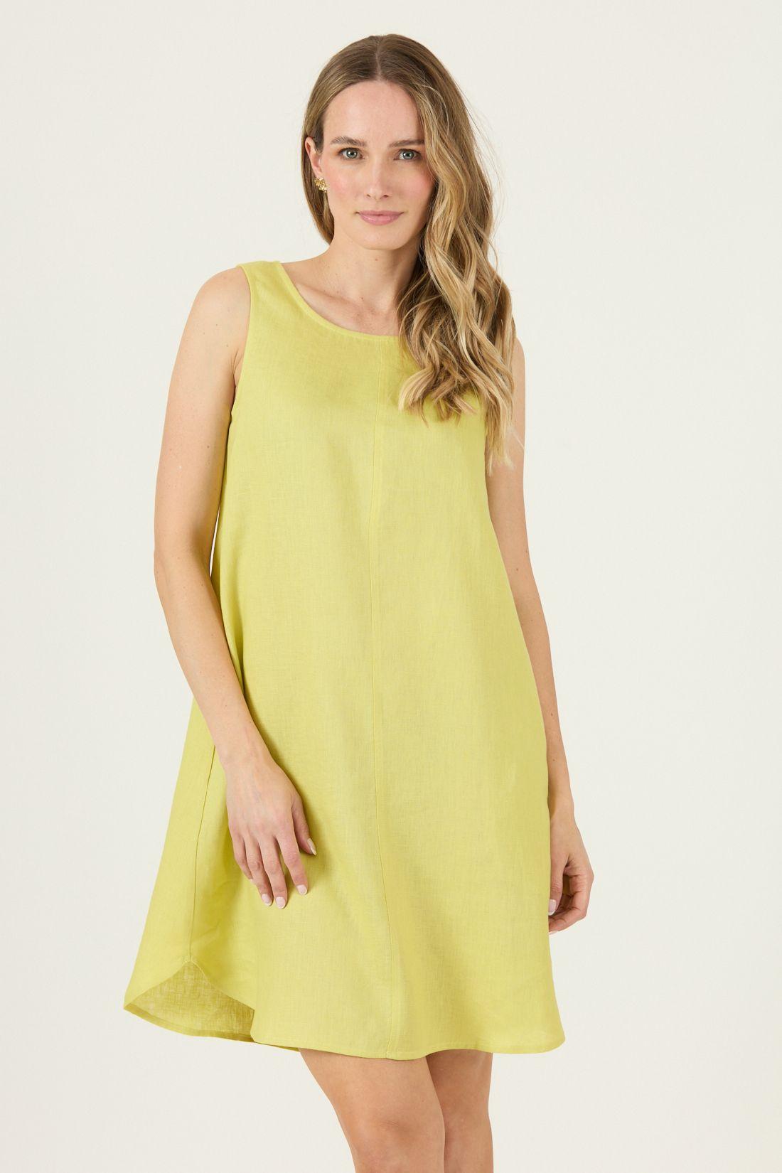 Vestido De Lino Lima Cod 4005295-2