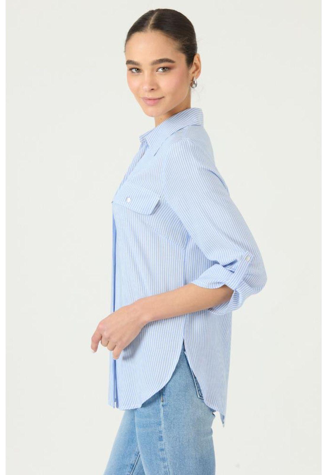 Blusa celeste rayas PRIVILEGE 2921-2