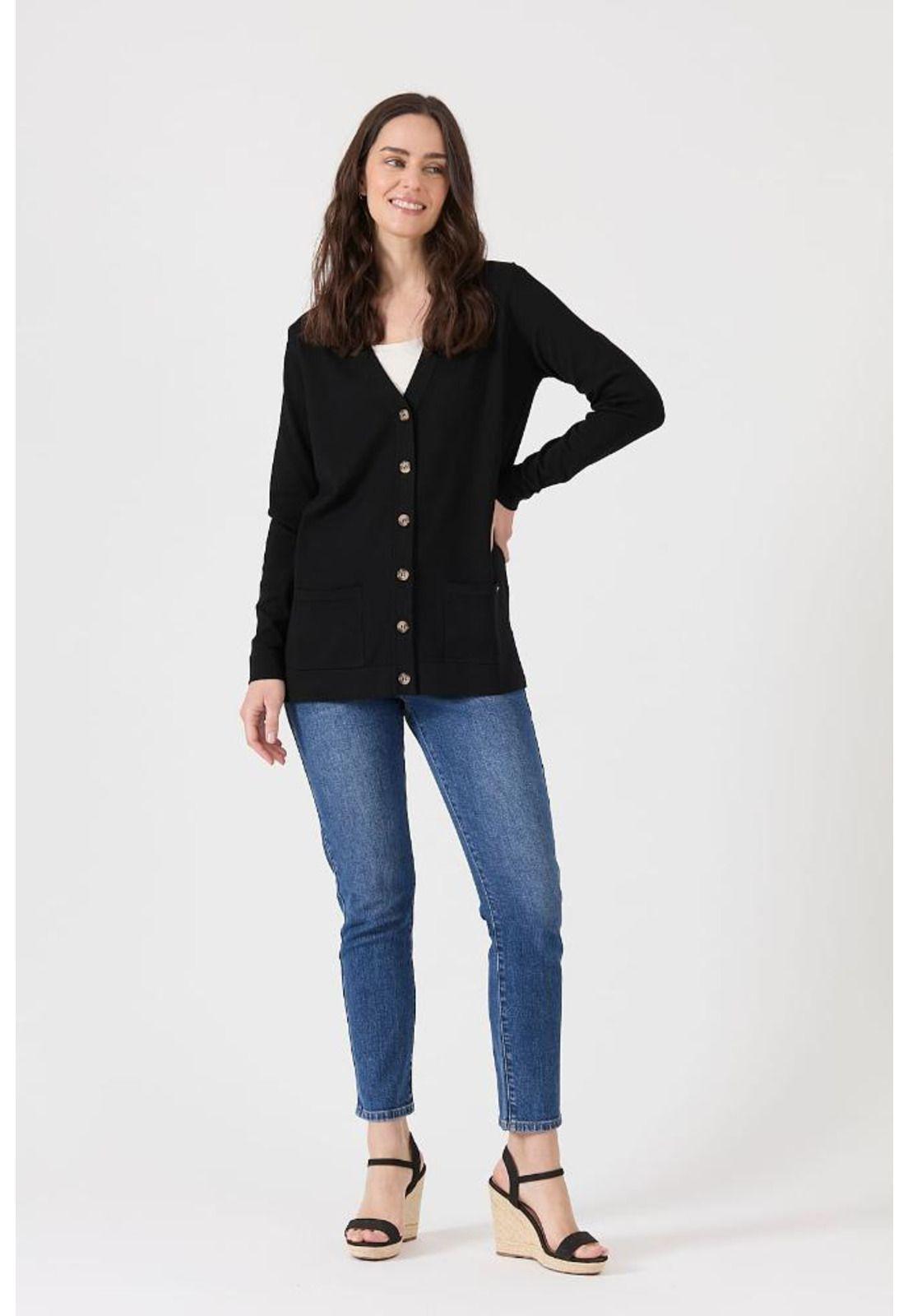 Cardigan negro PRIVILEGE 1561-0