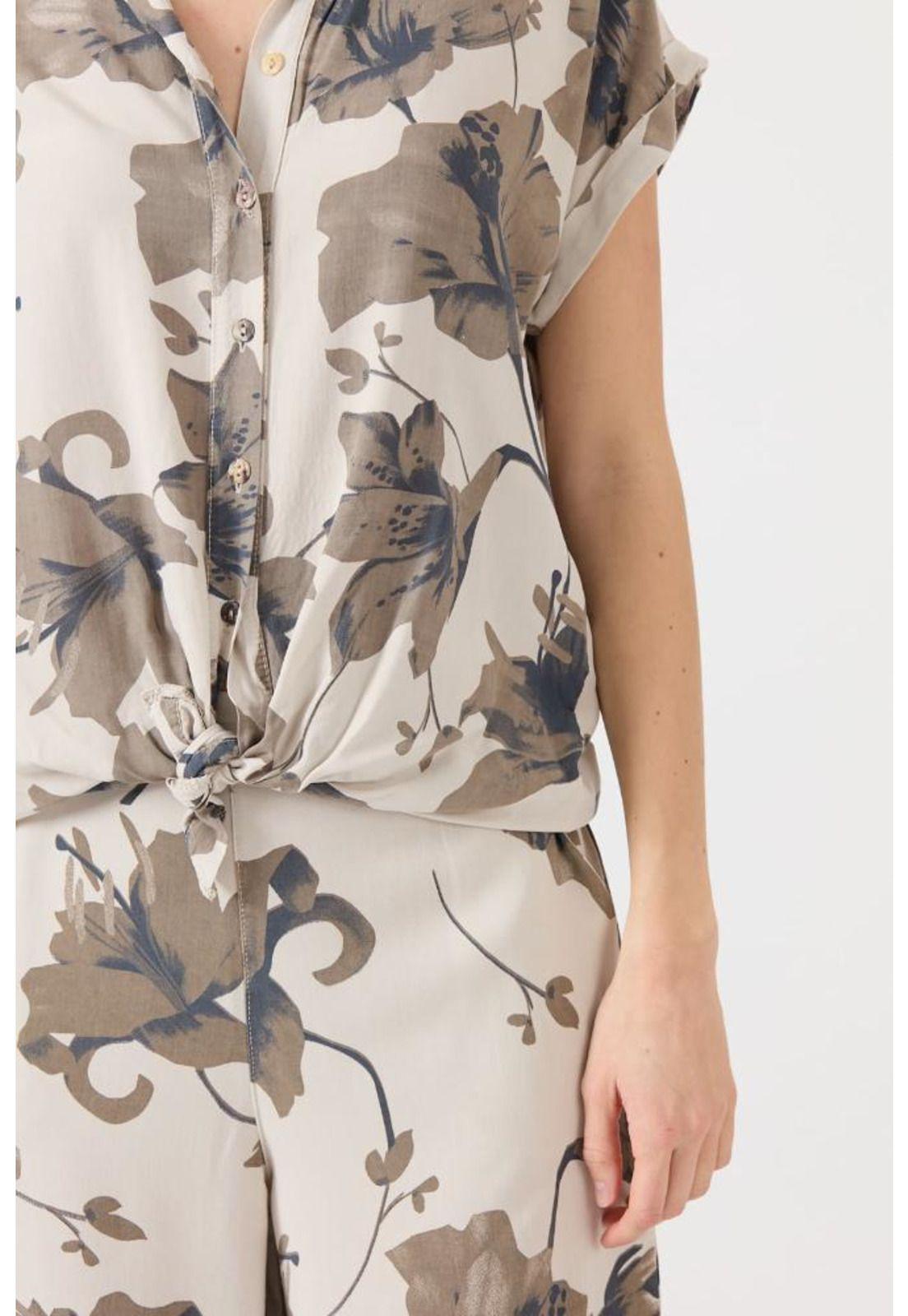 Blusa beige estampada PRIVILEGE 1453-2