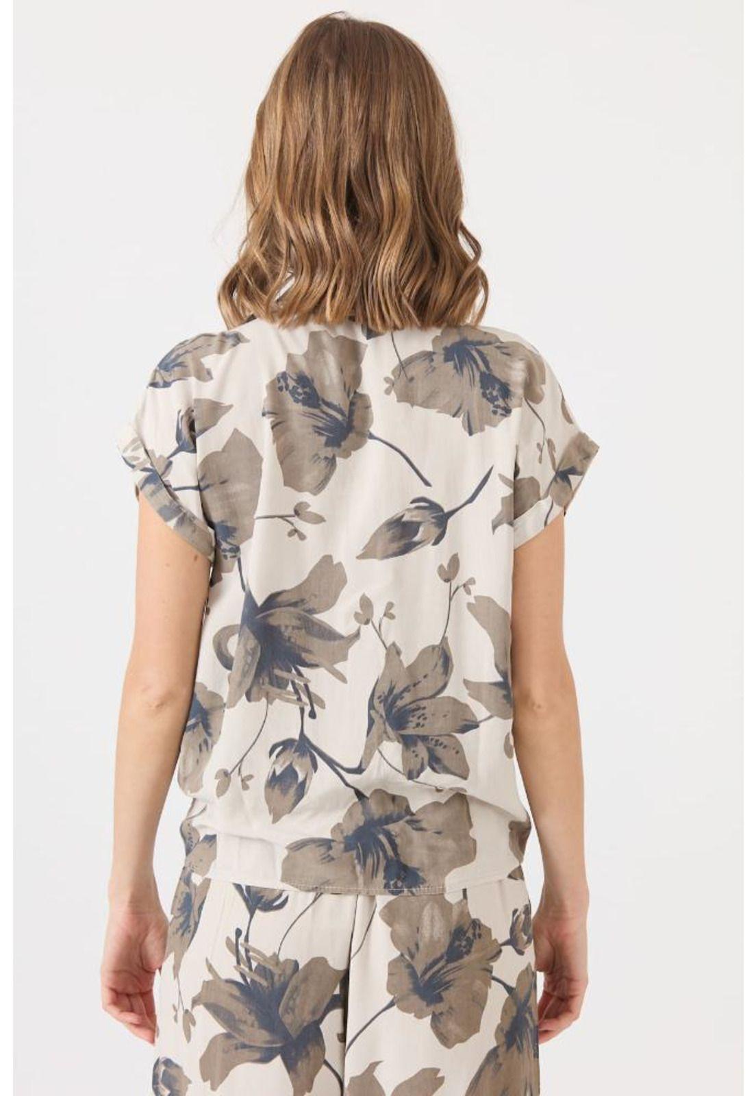 Blusa beige estampada PRIVILEGE 1453-3