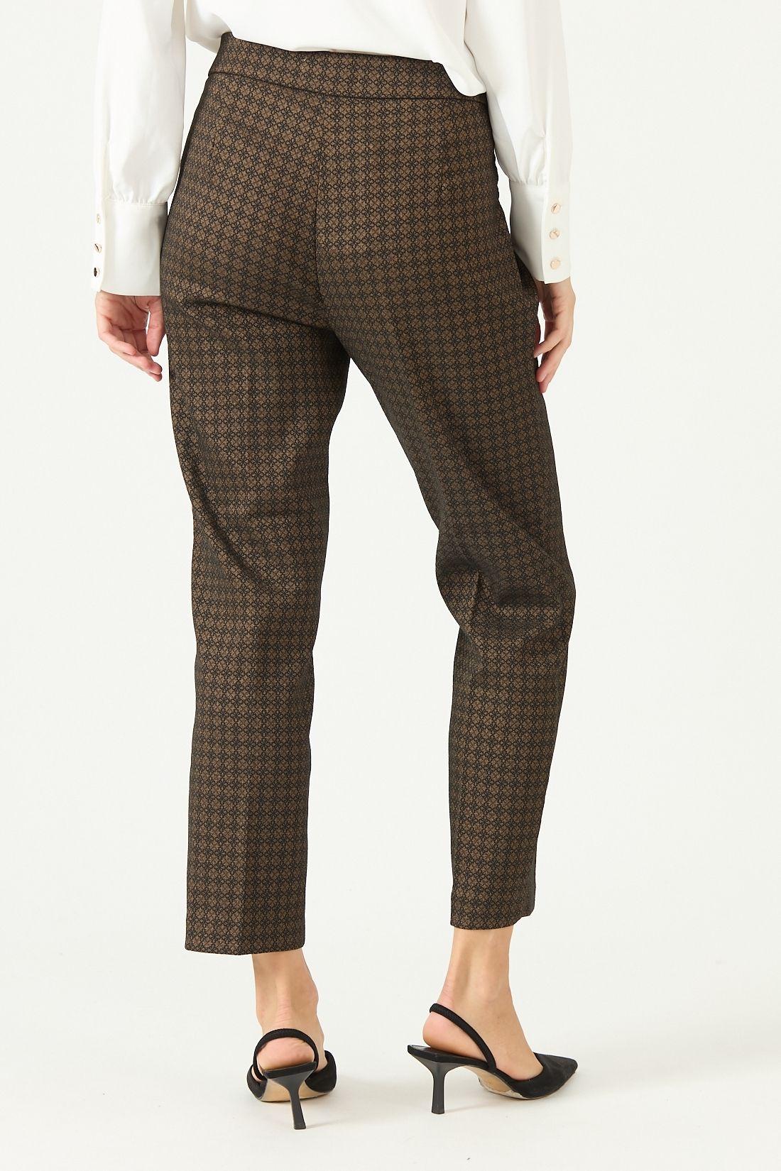 Pantalon straight negro cuadros 2106-3