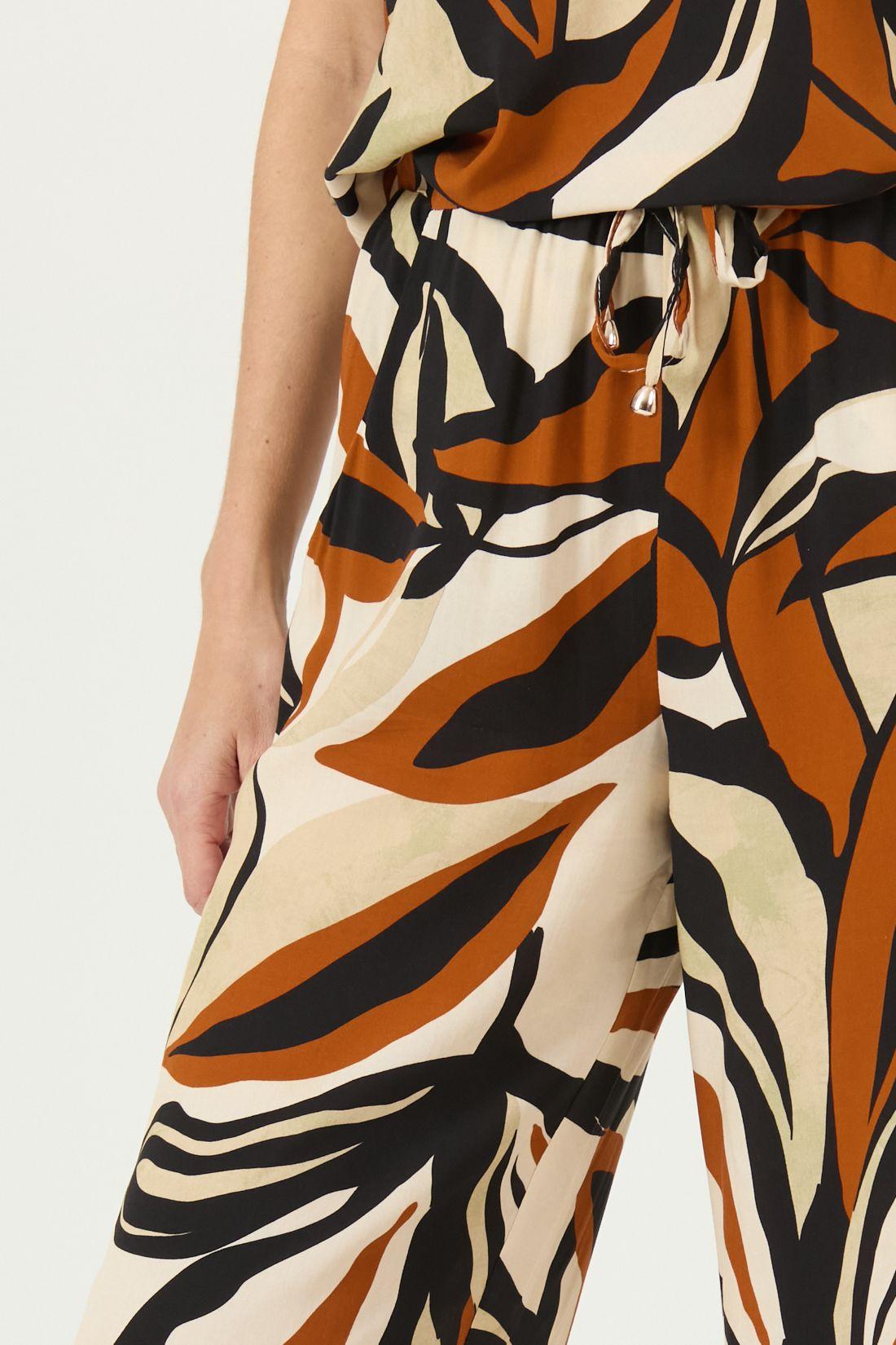 Pantalon Straight Estampado Café Cod 2013395-3