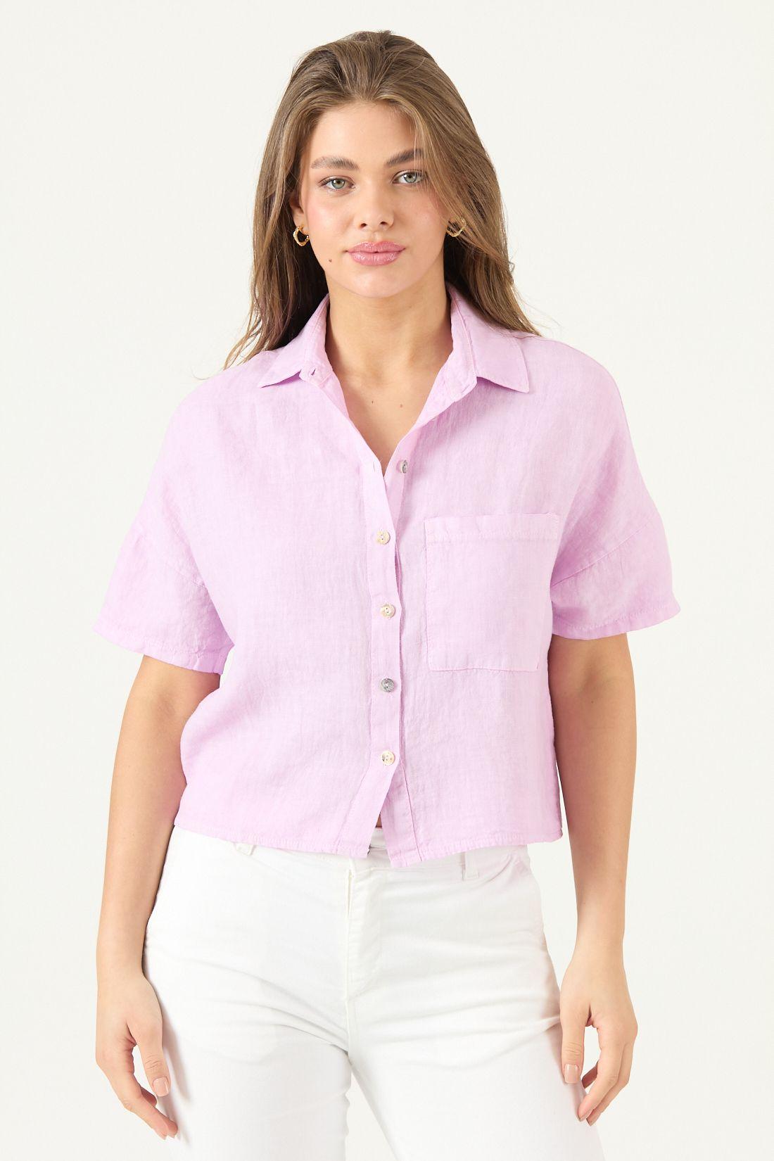 Blusa De Lino Lila Cod 4517745-2