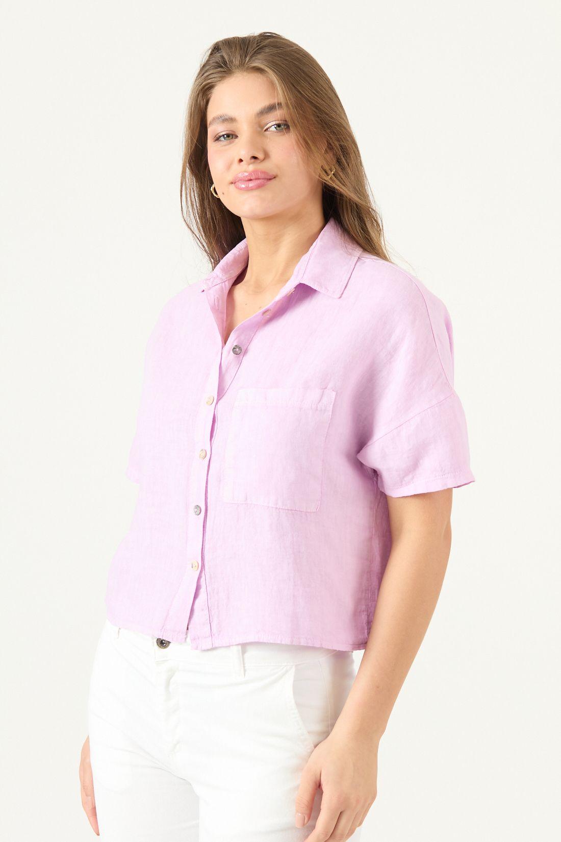 Blusa De Lino Lila Cod 4517745-3