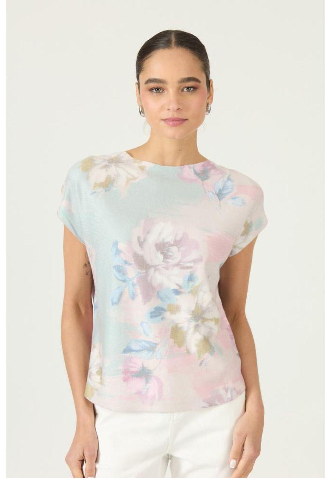 Polera multicolor flores PRIVILEGE 2871-2