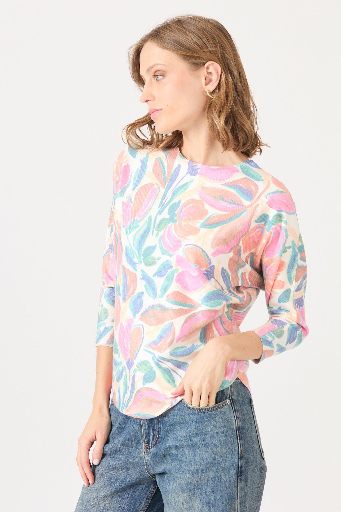 Sweater Estamplado Rosa Viejo Cod 5414306-3