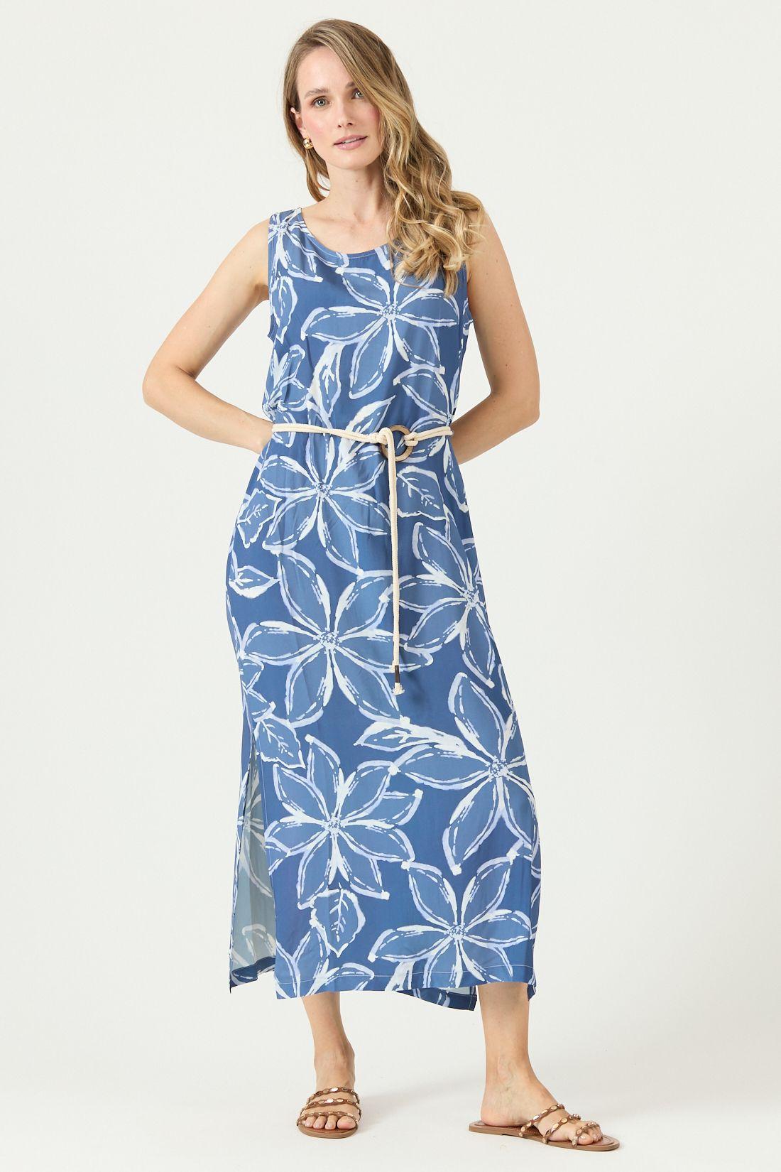 Vestido Estampado Denim Cod 4005585-2