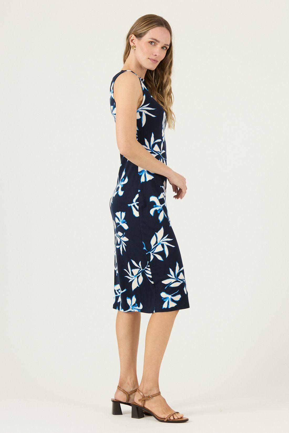 Vestido Estampado Azul Cod 4005215-3