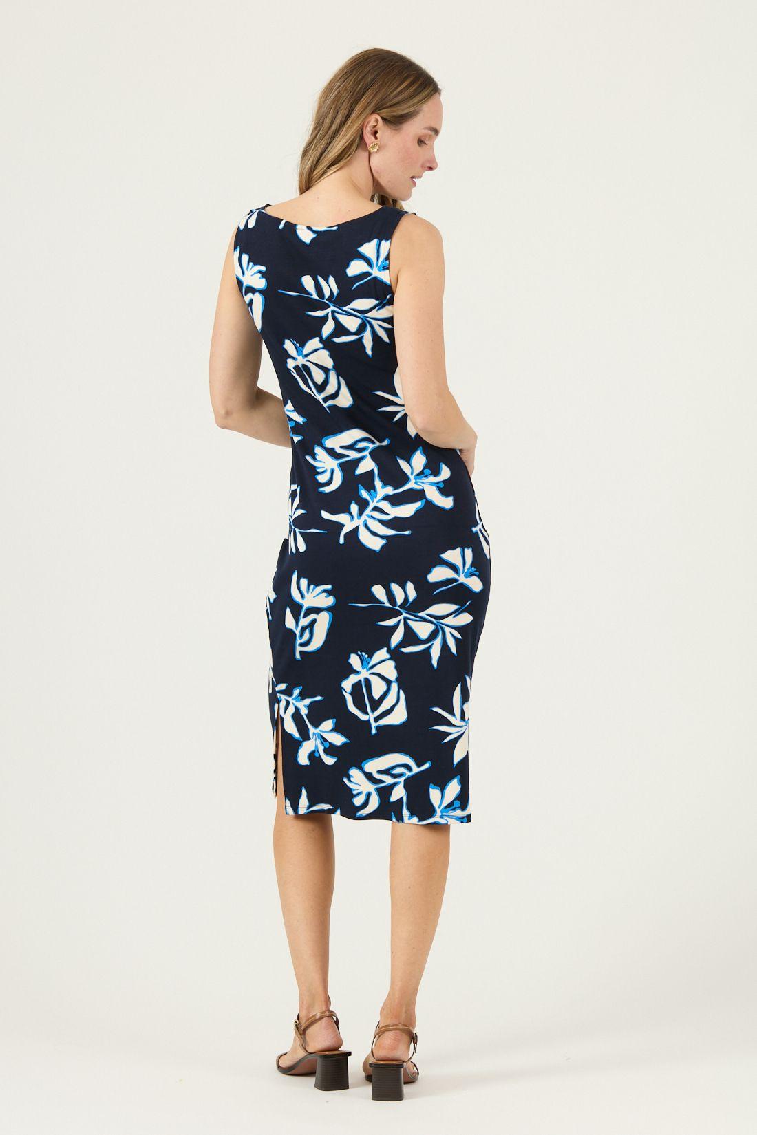 Vestido Estampado Azul Cod 4005215-4