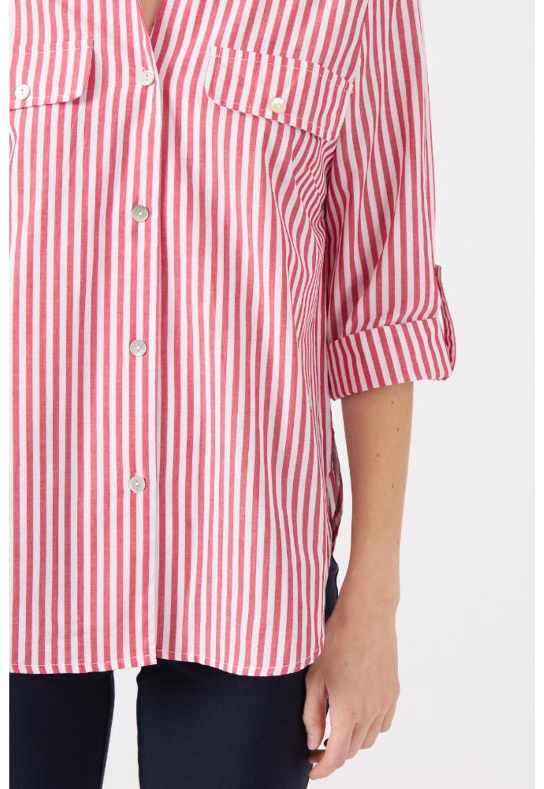 Blusa burdeo rayas PRIVILEGE 1618-0