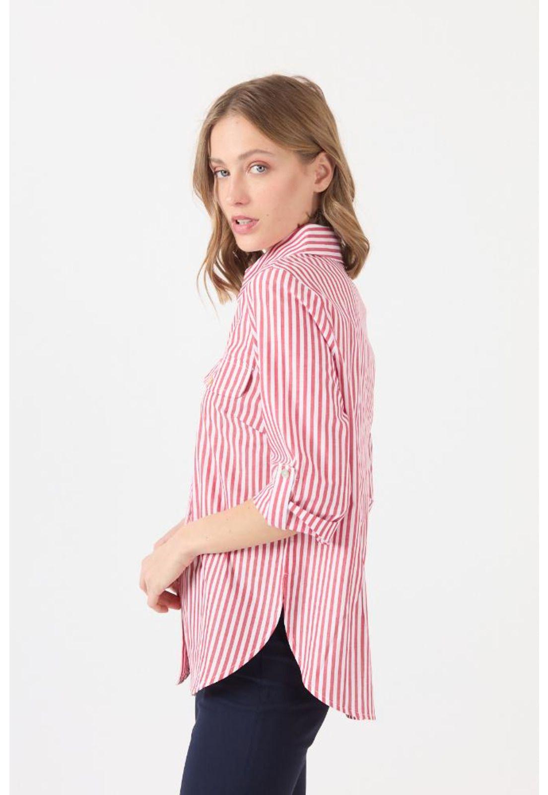 Blusa burdeo rayas PRIVILEGE 1618-1