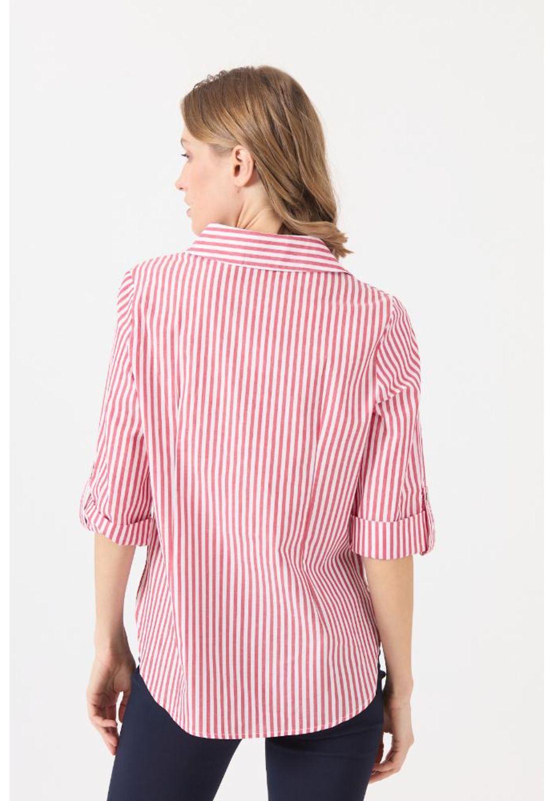 Blusa burdeo rayas PRIVILEGE 1618-2