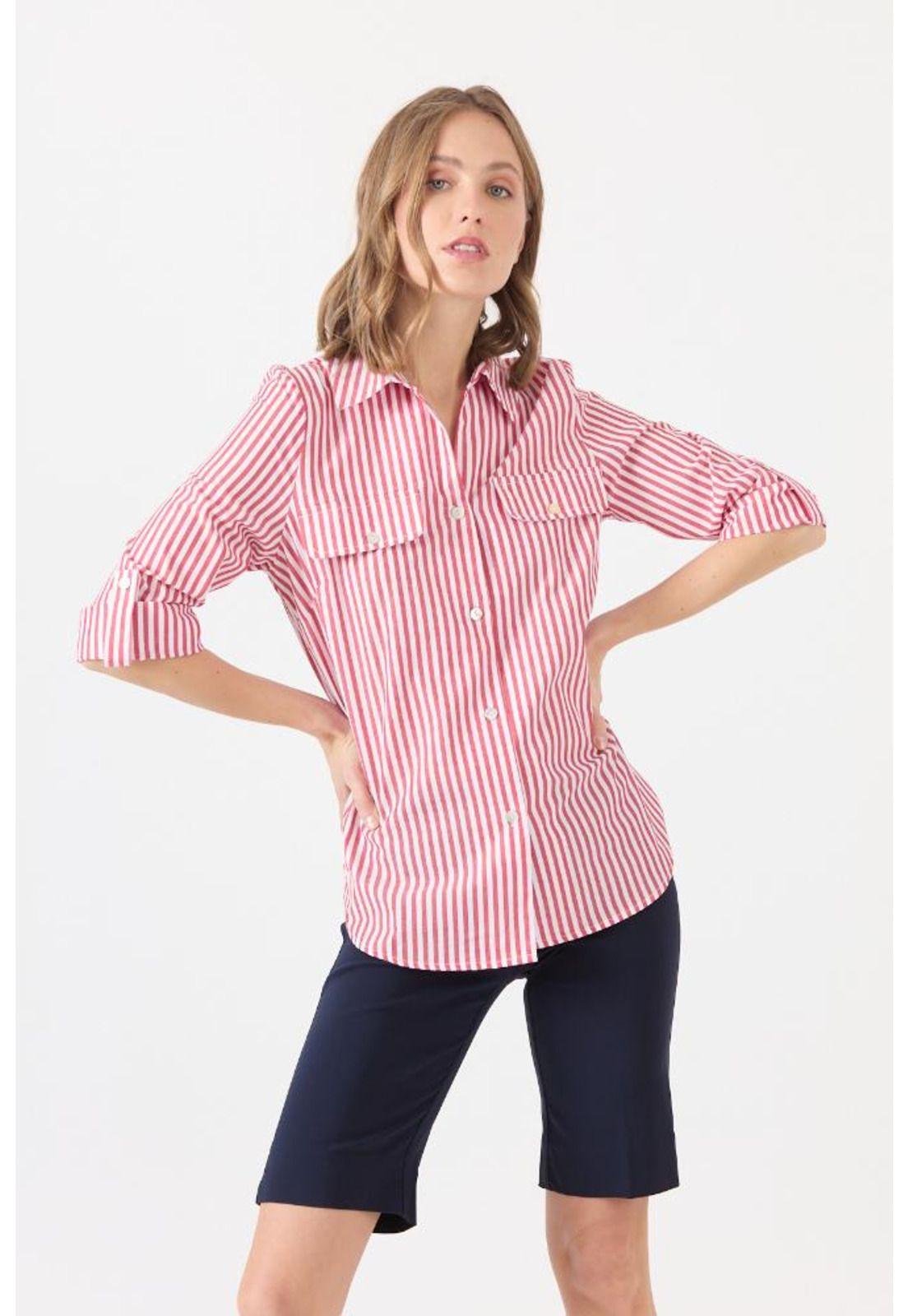 Blusa burdeo rayas PRIVILEGE 1618-3