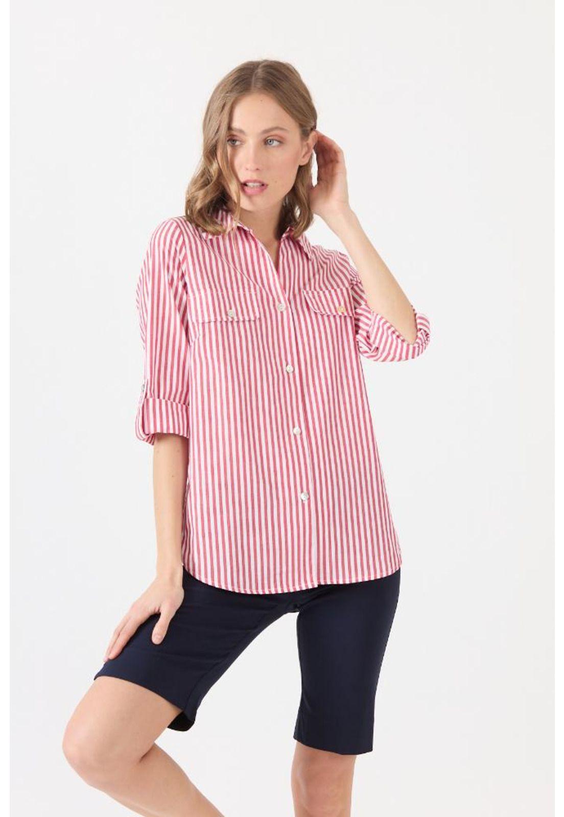 Blusa burdeo rayas PRIVILEGE 1618-4