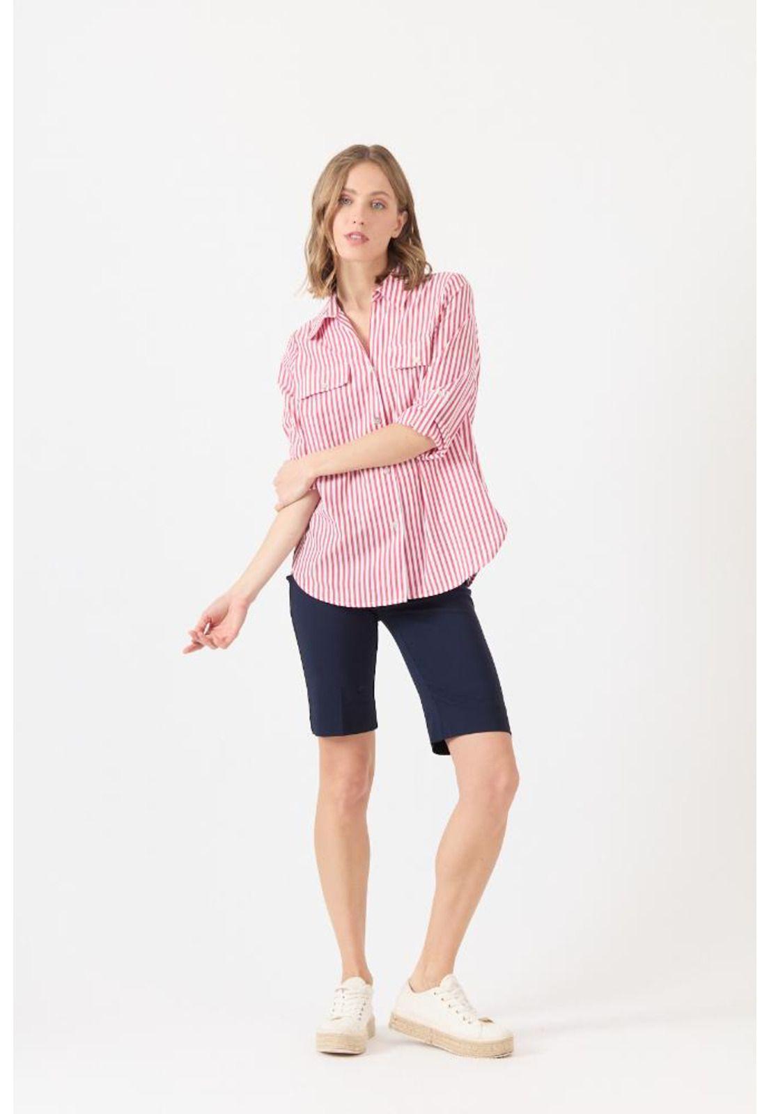 Blusa burdeo rayas PRIVILEGE 1618-5