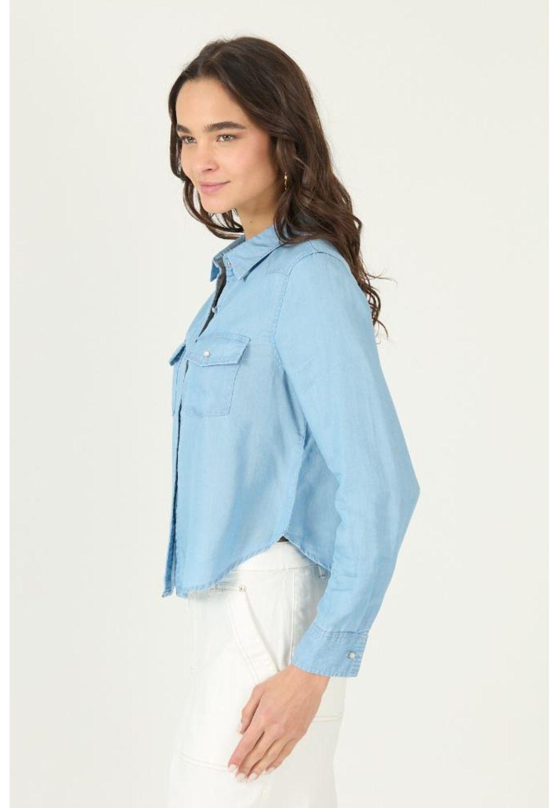 Blusa de lyocell celeste PRIVILEGE 2905-2