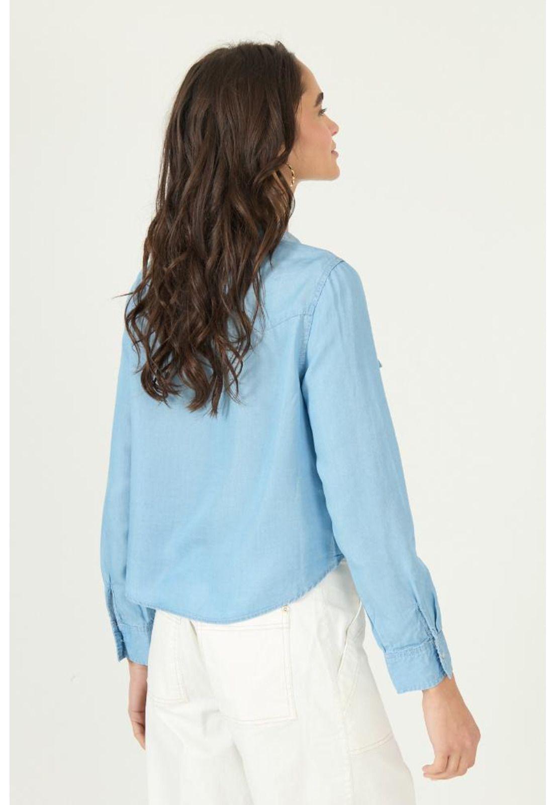 Blusa de lyocell celeste PRIVILEGE 2905-3