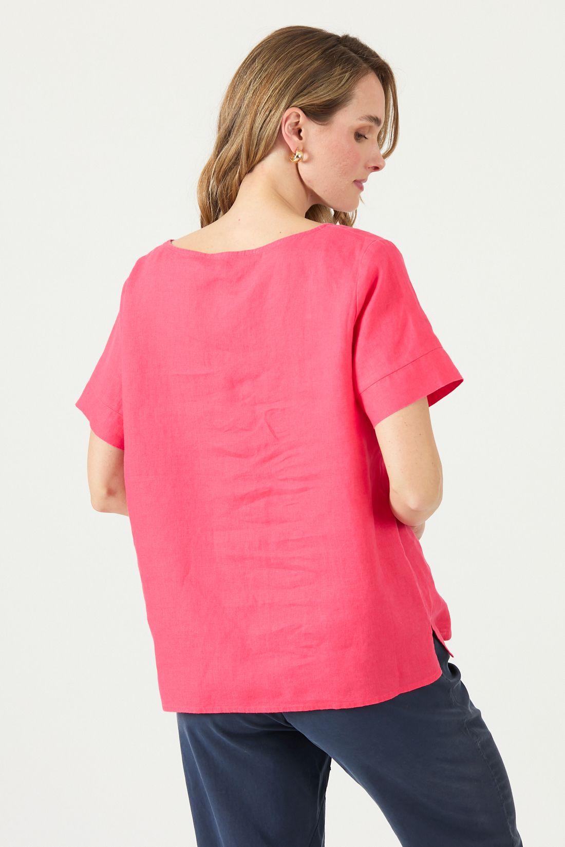 Blusa De Lino Fucsia Cod 4517025-4