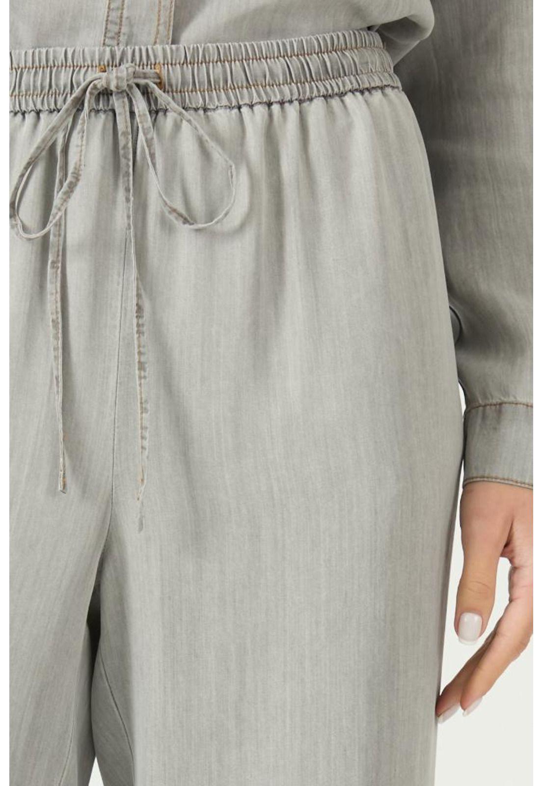 Pantalon de lyocell straight gris claro PRIVILEGE 2861-3